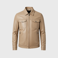 Mens Beige Leather Jackets