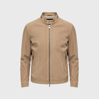 Mens Beige Suede Jackets