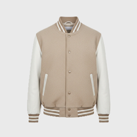 Mens Beige Varsity Jackets