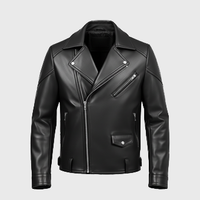 Mens Black Biker Leather Jackets