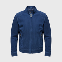 Mens Blue Suede Jackets