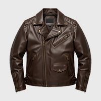 Mens Brown Leather Motorcycle Jackets