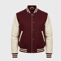 Mens Maroon Varsity Jackets