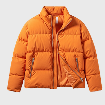 Mens Orange Puffer Jackets