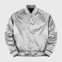 Mens Silver Bomber Jackets