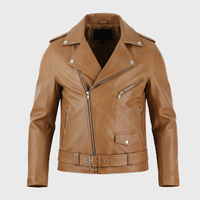 Mens Tan Leather Motorcycle Jackets