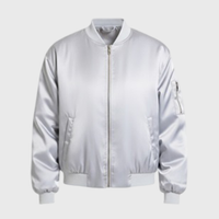 Women Silver Bomber Jackets