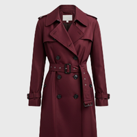 Womens Burgundy Trench Coats