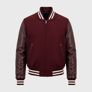 Womens Burgundy Varsity Jackets