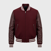 Womens Burgundy Varsity Jackets