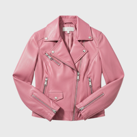Womens Pink Leather Jackets