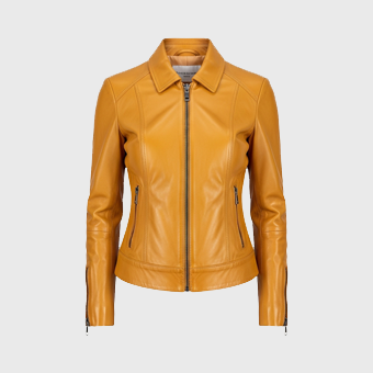 Womens Yellow Leather Jackets