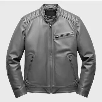Mens Grey Cafe Racer Jackets
