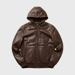 Men's Hooded Leather Jackets