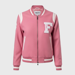 Womens Pink Varsity Jackets