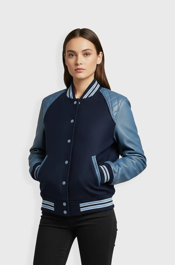 Midnight Mist Varsity Jacket front view