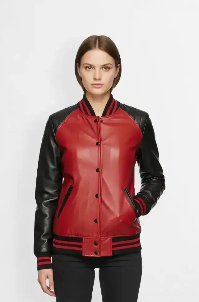 Crimson Core Varsity Jacket