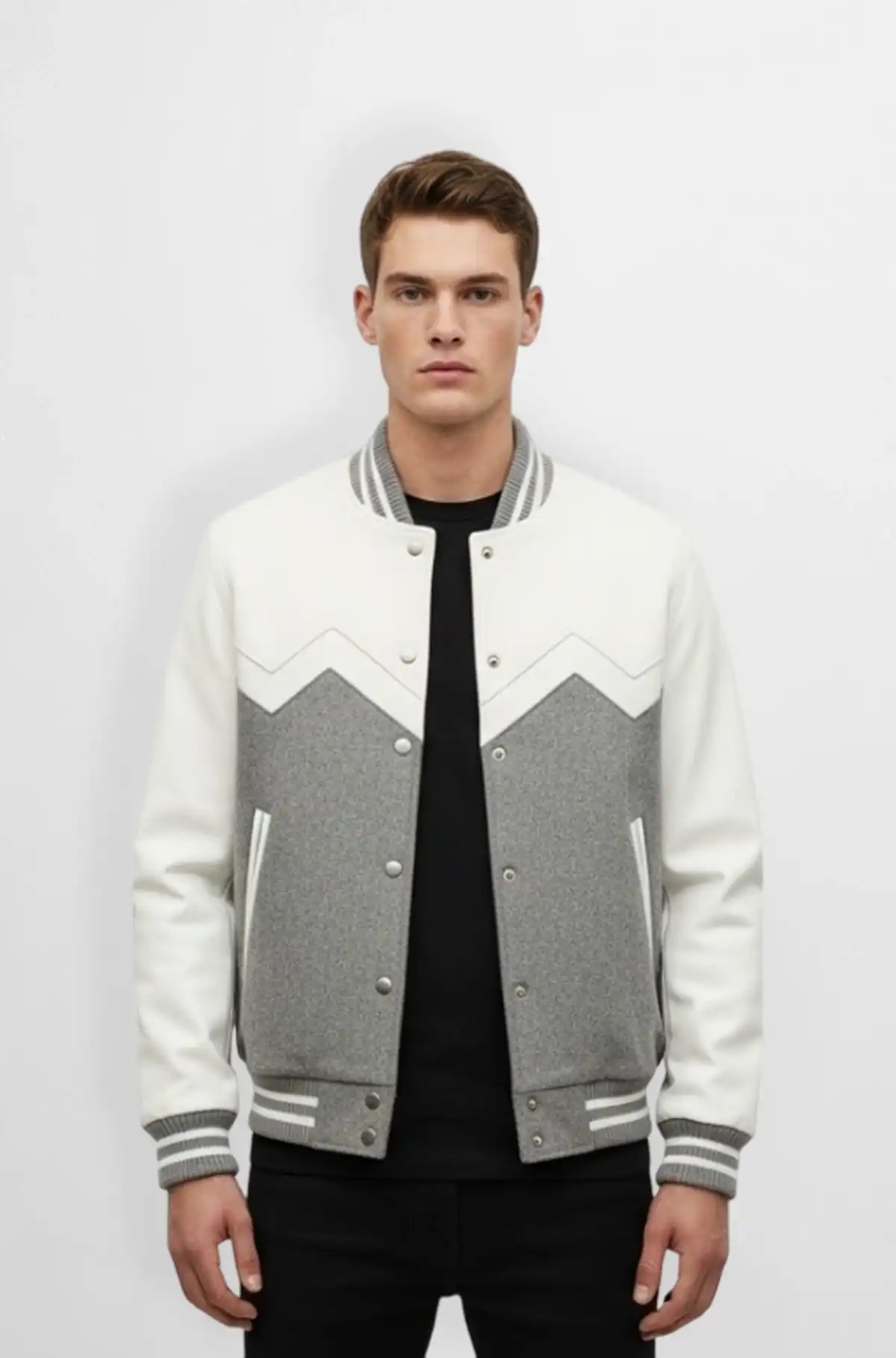Glacier Edge Varsity Leather Jacket