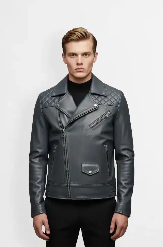 IronCrest Quilted Biker Jacket