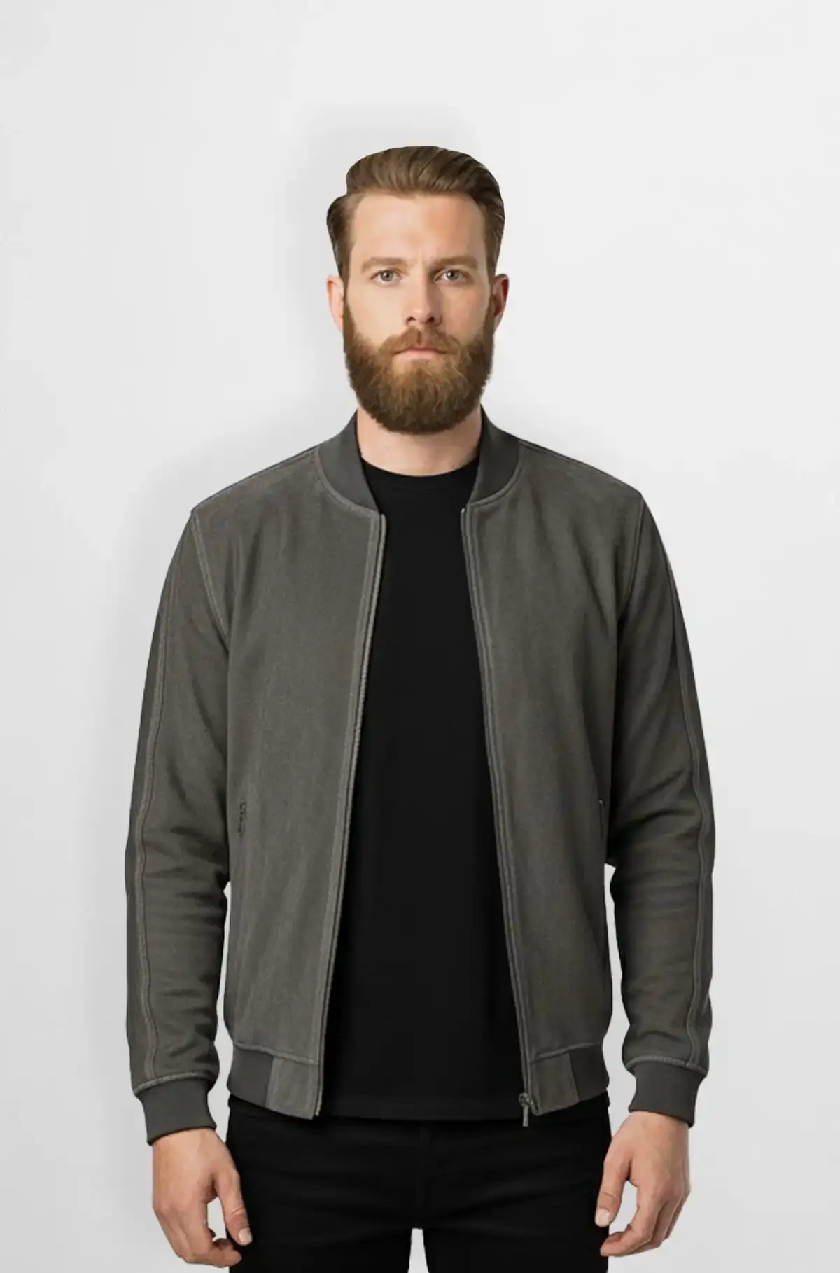Premium Dark Grey Bomber Jacket