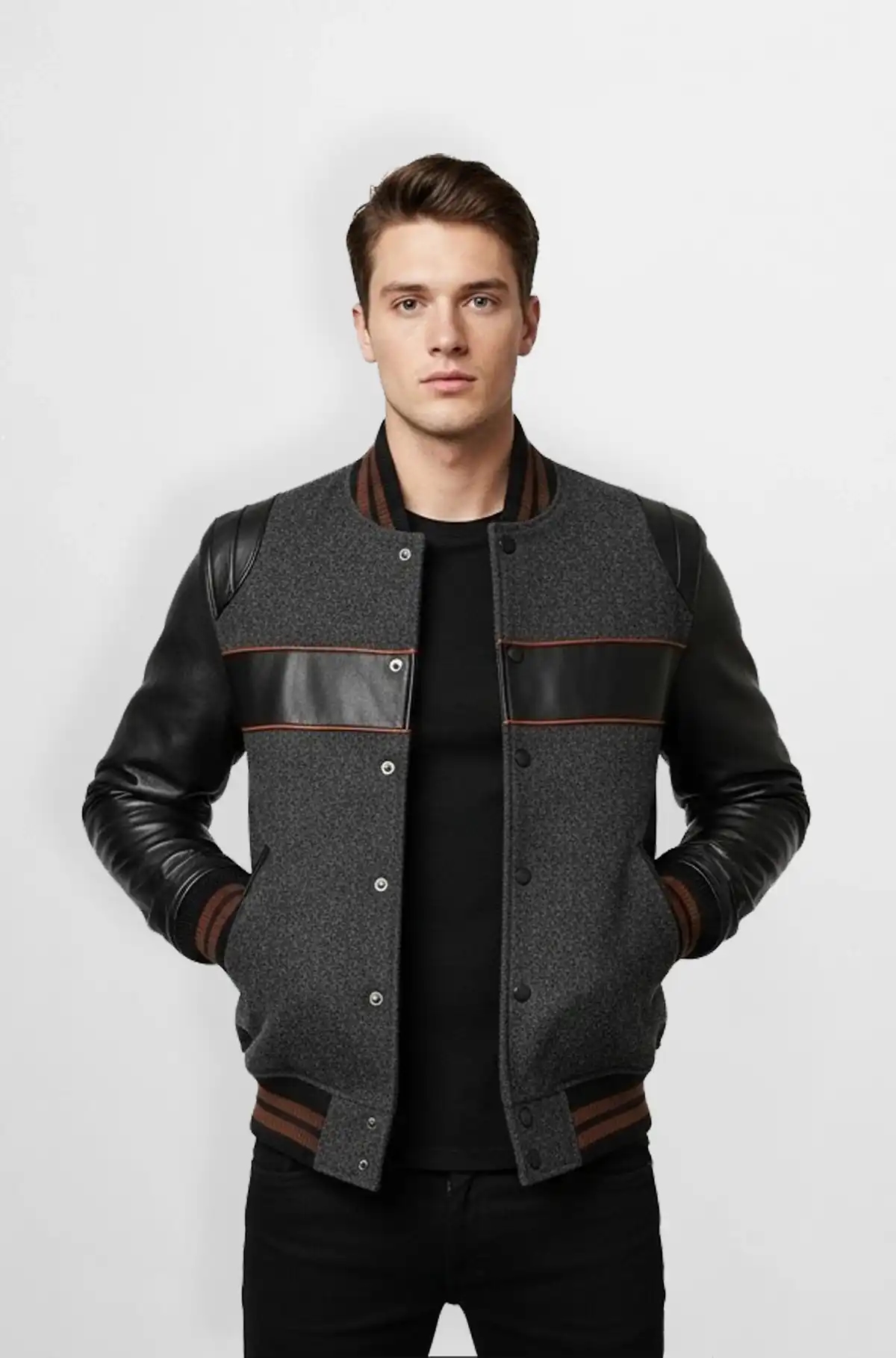 Shadowline Varsity Leather Jacket