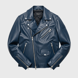 Mens Blue Biker Leather Jackets - Shop Jackets | Fineyst