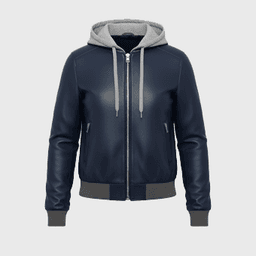 Mens Blue Hooded Bomber Jackets - Shop Jackets | Fineyst