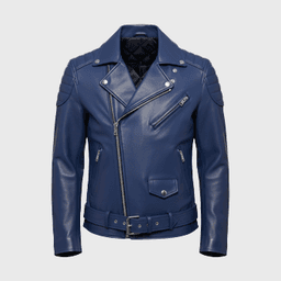 Mens Blue Leather Motorcycle Jackets - Shop Jackets | Fineyst