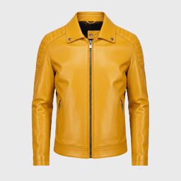 Mens Yellow Biker Leather Jackets - Shop Jackets | Fineyst