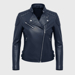 Womens Blue Leather Motorcycle Jackets - Shop Jackets | Fineyst