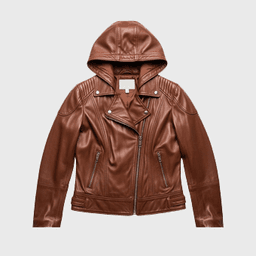 Womens Brown Hooded Leather Jackets - Shop Jackets | Fineyst