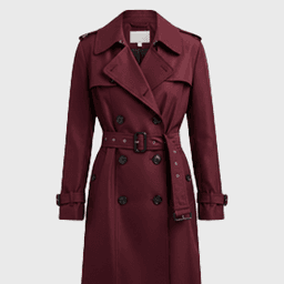 Womens Burgundy Trench Coats - Shop Jackets | Fineyst