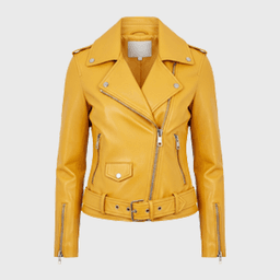 Womens Yellow Biker Leather Jackets - Shop Jackets | Fineyst