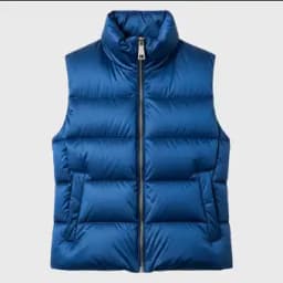Womens Blue Puffer Vest - Shop Jackets | Fineyst