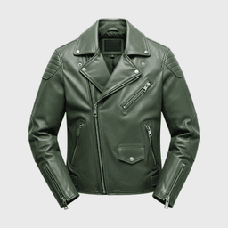 Mens Green Biker Leather Jackets - Shop Jackets | Fineyst