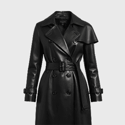 Women Black Leather Trench Coats - Shop Jackets | Fineyst