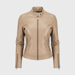 Womens Beige Leather Jackets - Shop Jackets | Fineyst
