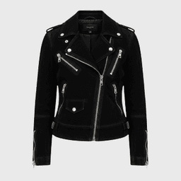 Womens Black Suede Moto Jackets - Shop Jackets | Fineyst