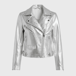 Womens Silver Leather Jackets - Shop Jackets | Fineyst