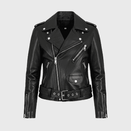 Womens Black Biker Leather Jackets - Shop Jackets | Fineyst
