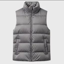Womens Grey Puffer Vest - Shop Jackets | Fineyst