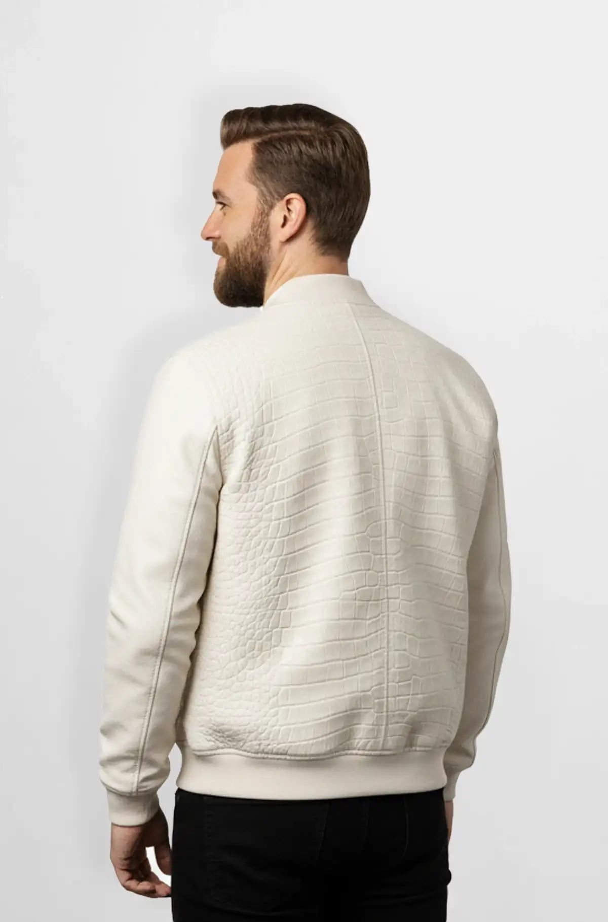 Arctic Edge Textured Bomber jacket