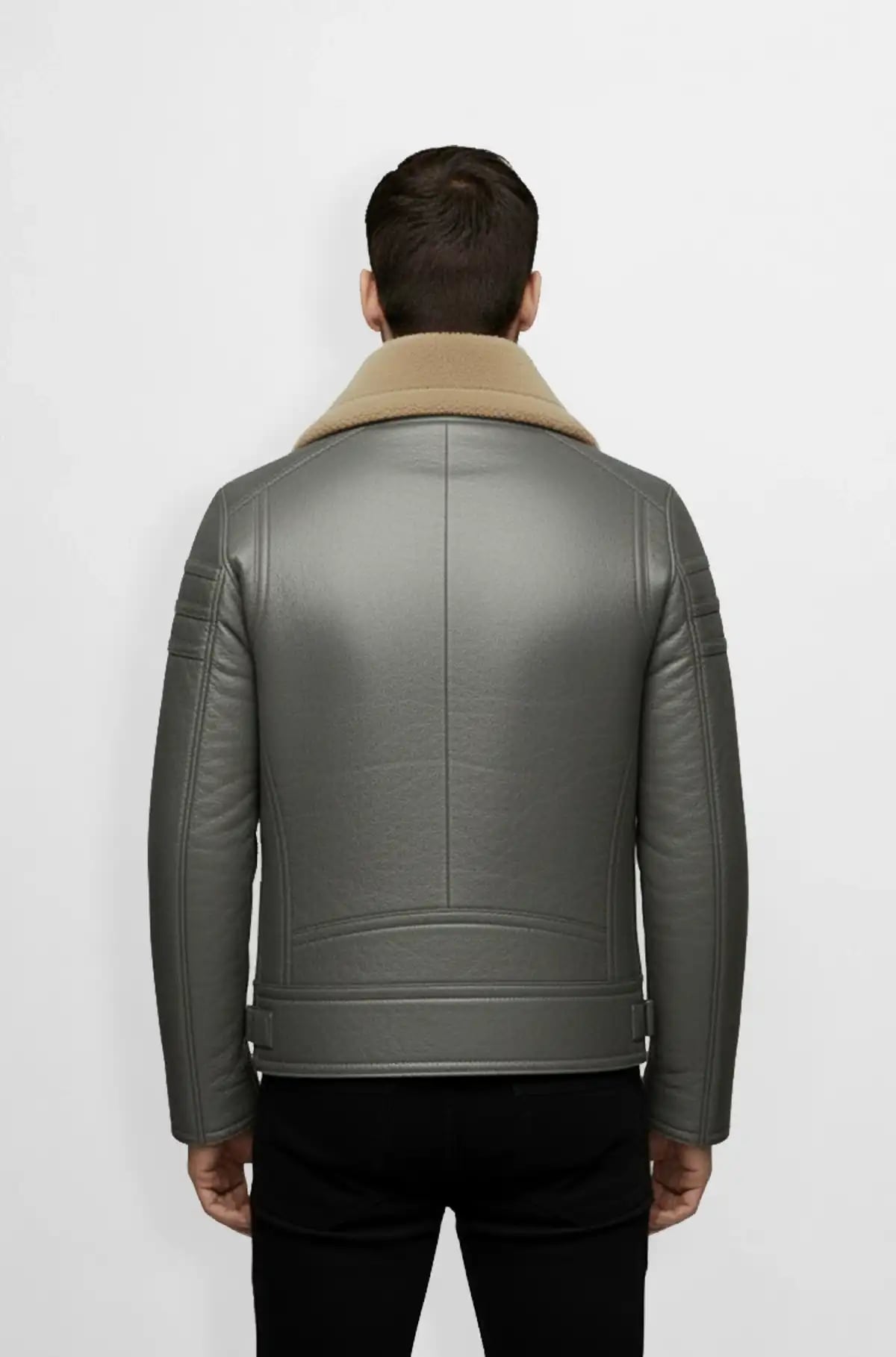 Arctic Grey Shearling Jacket