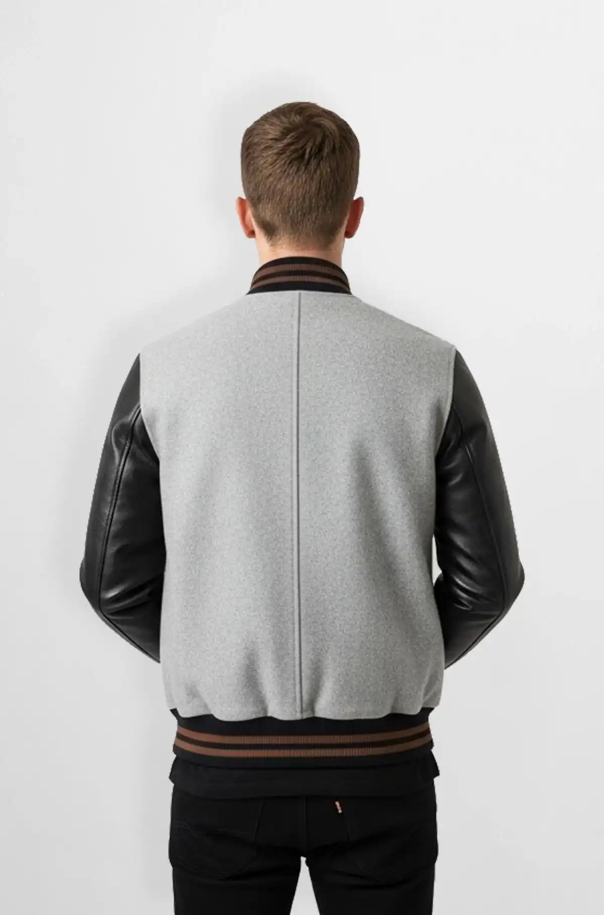 ArcticEdge Varsity Leather Jacket