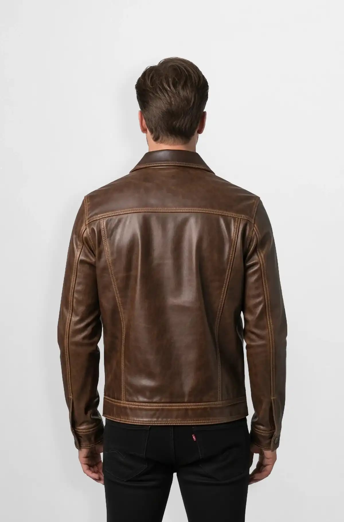 Bronze Brown Leather Jacket