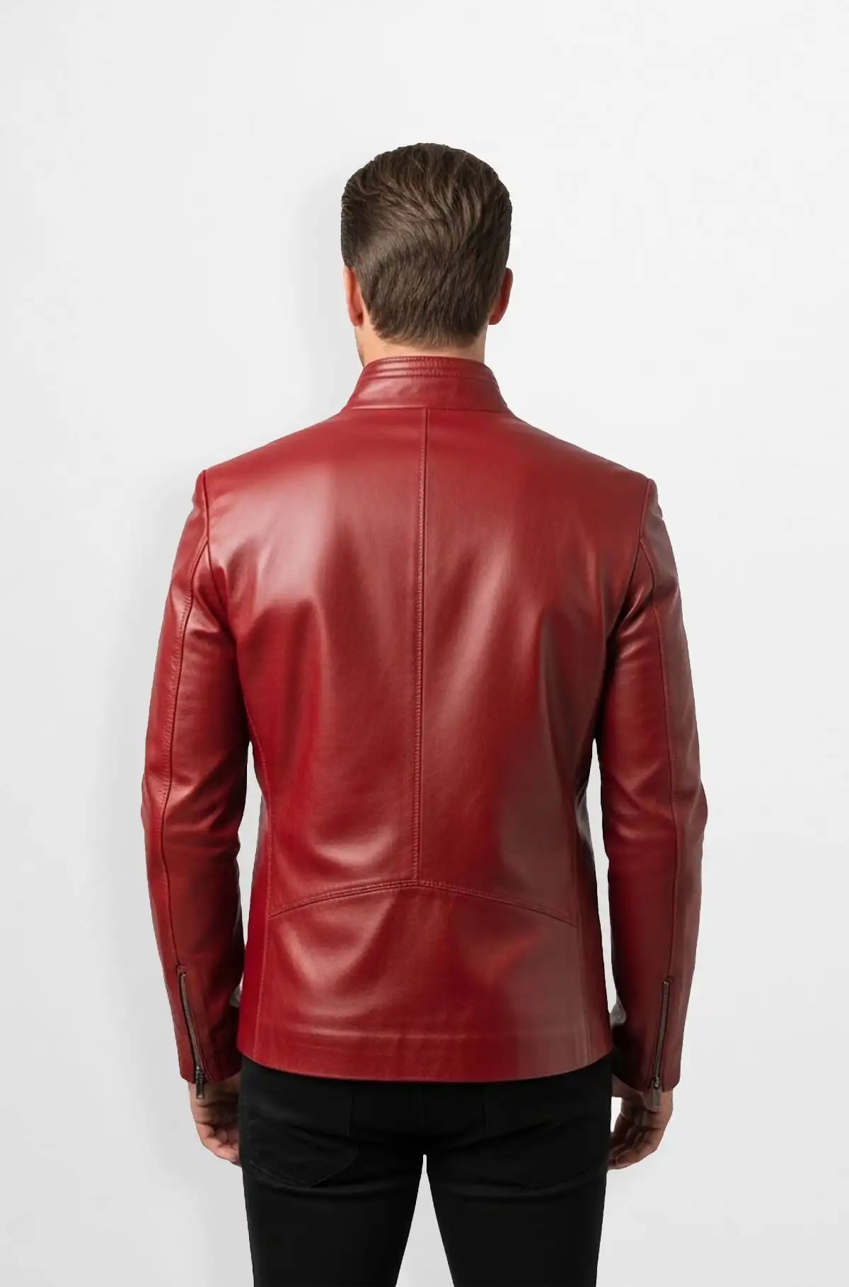 Crimson Rush Biker Jacket