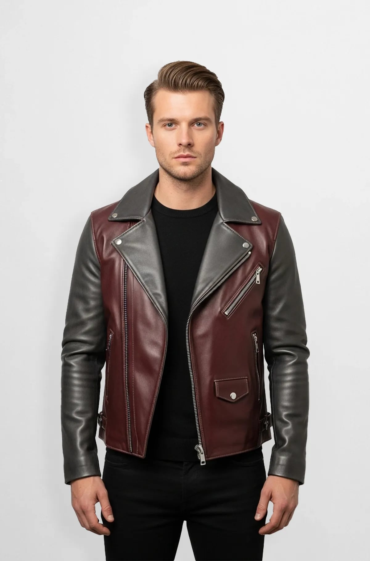 Dominion Dual Tone Biker Jacket