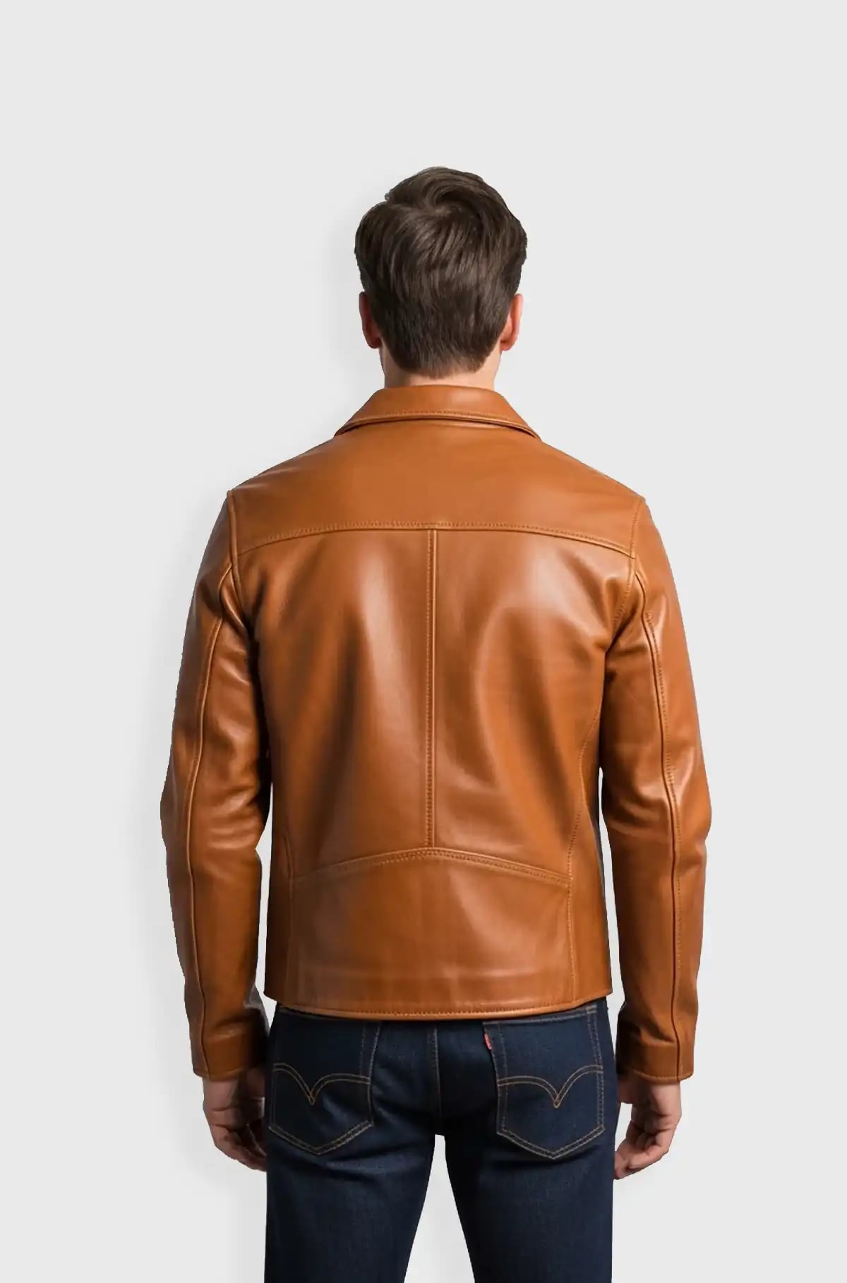 Genuine Tan Leather Jacket