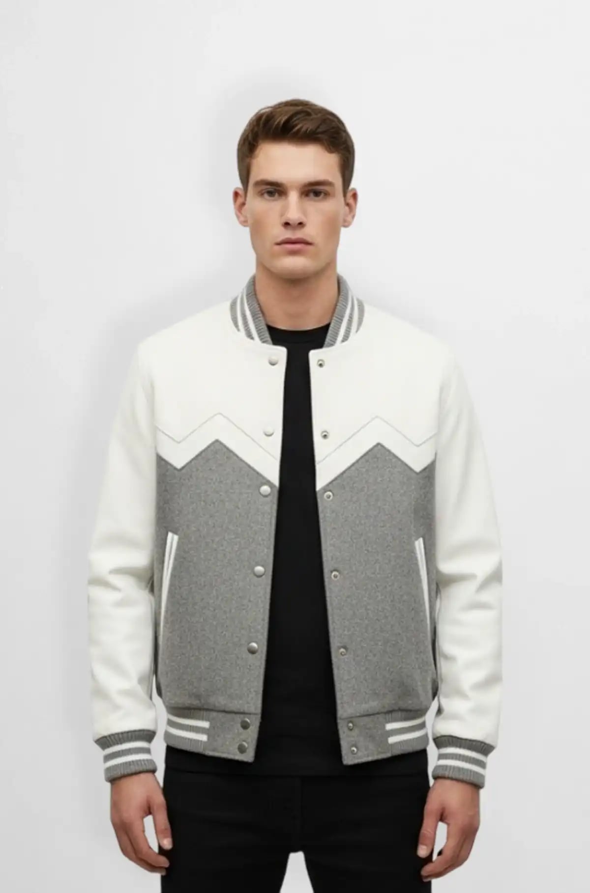 Glacier Edge Varsity Leather Jacket