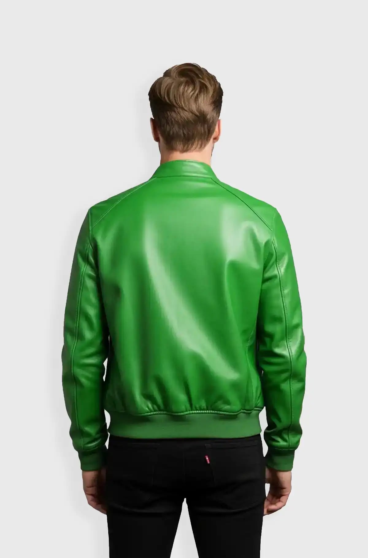 Green Emerald Racer Leather Jacket